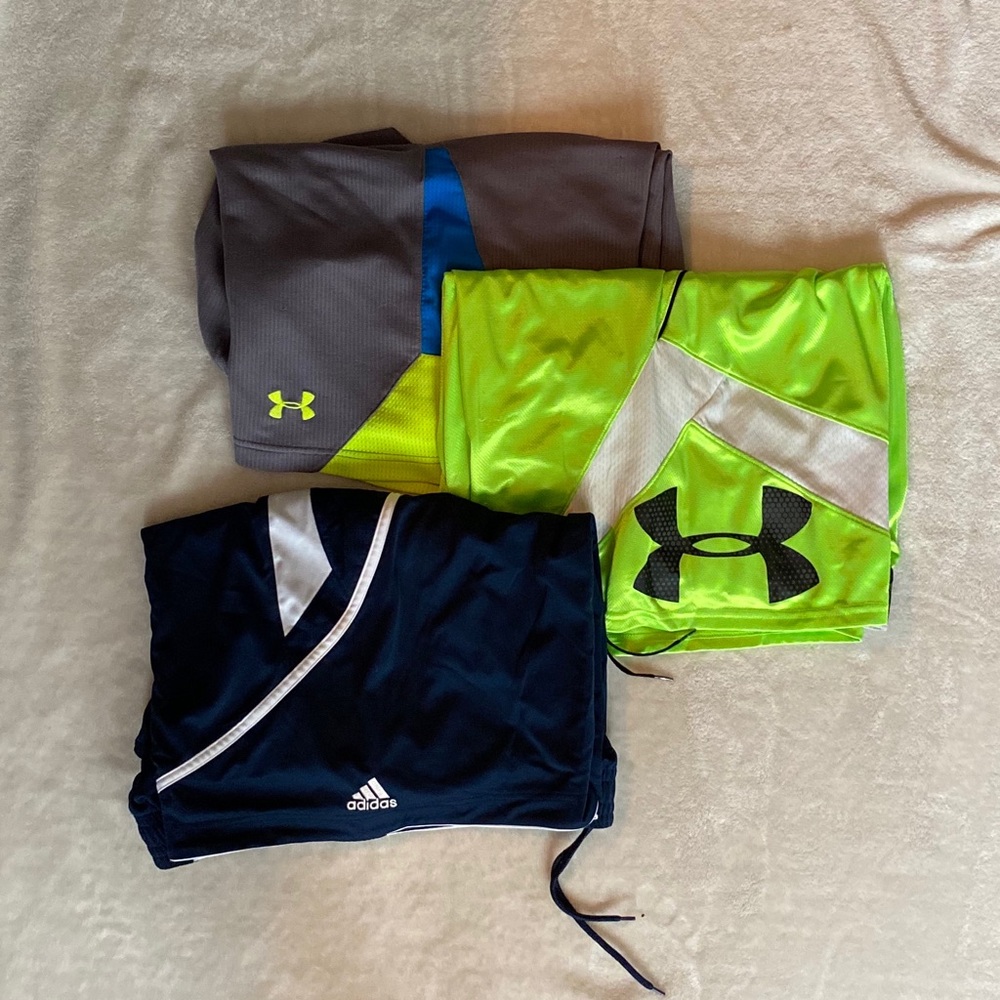 Men’s basketball shorts bundle- UA + Adidas